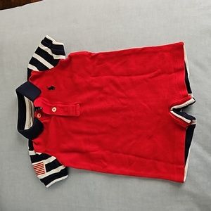 Ralph Lauren rugby coverall in patriotic red and blue